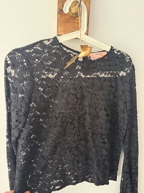 The Kooples Lace Long Sleeve Top